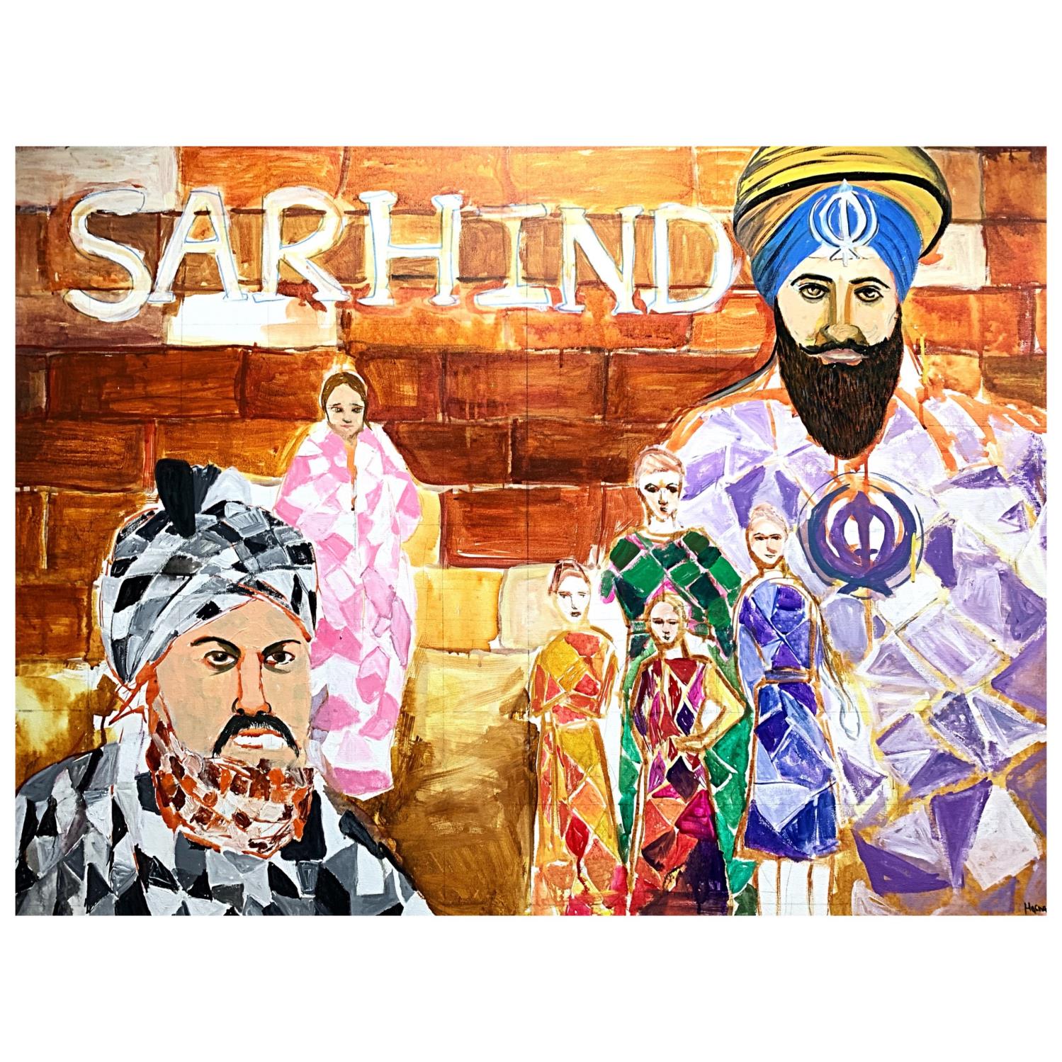 Sarhind, Cost of War - Acrylic on canvas, 45 × 35 in