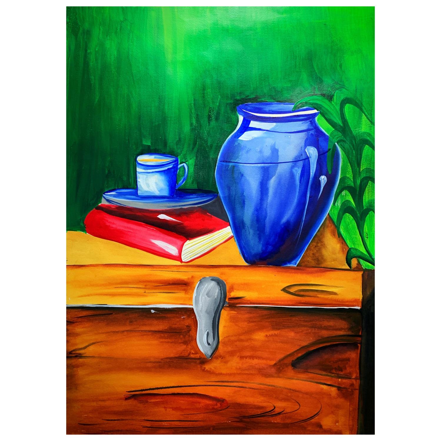 Still Life - Acrylic on paper, 15 × 21 in